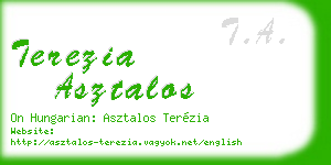 terezia asztalos business card