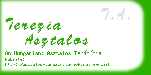 terezia asztalos business card